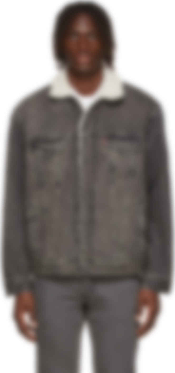 black denim trucker jacket