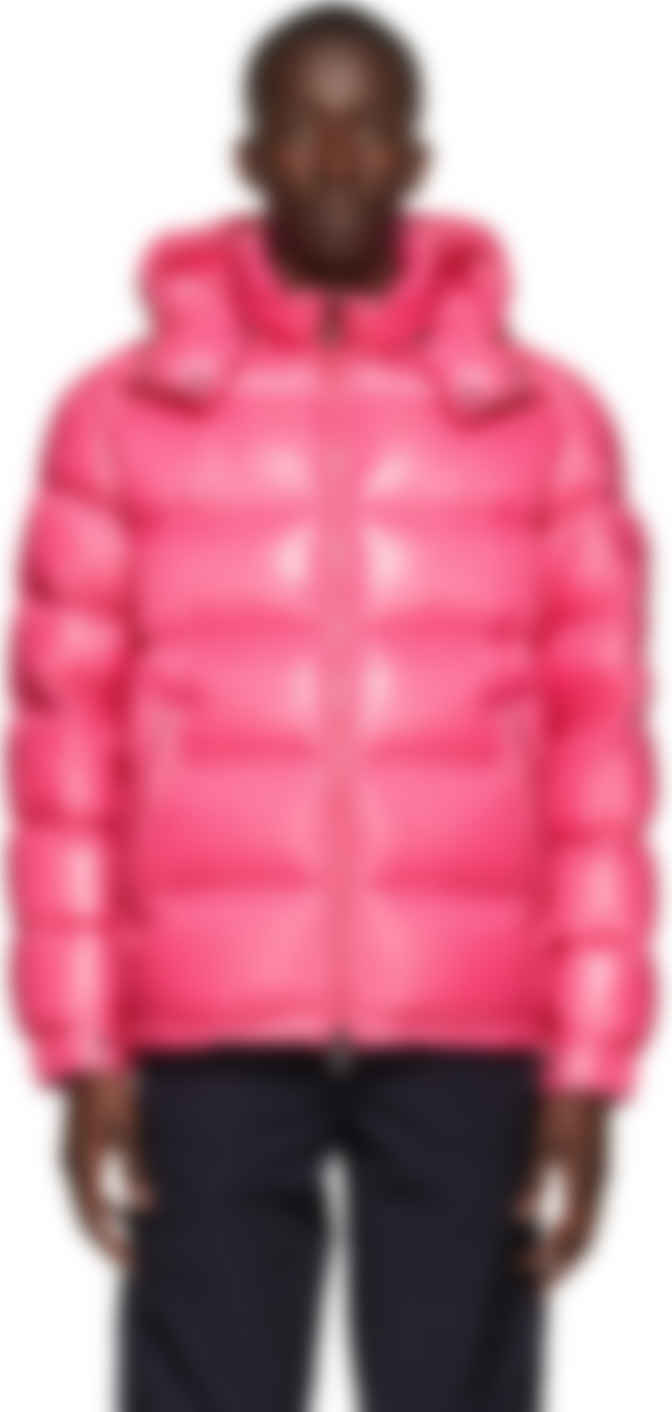 Moncler ピンク Maya ダウン ジャケット Ssense 日本