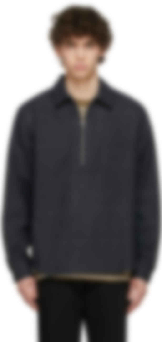 quarter zip wool pullover