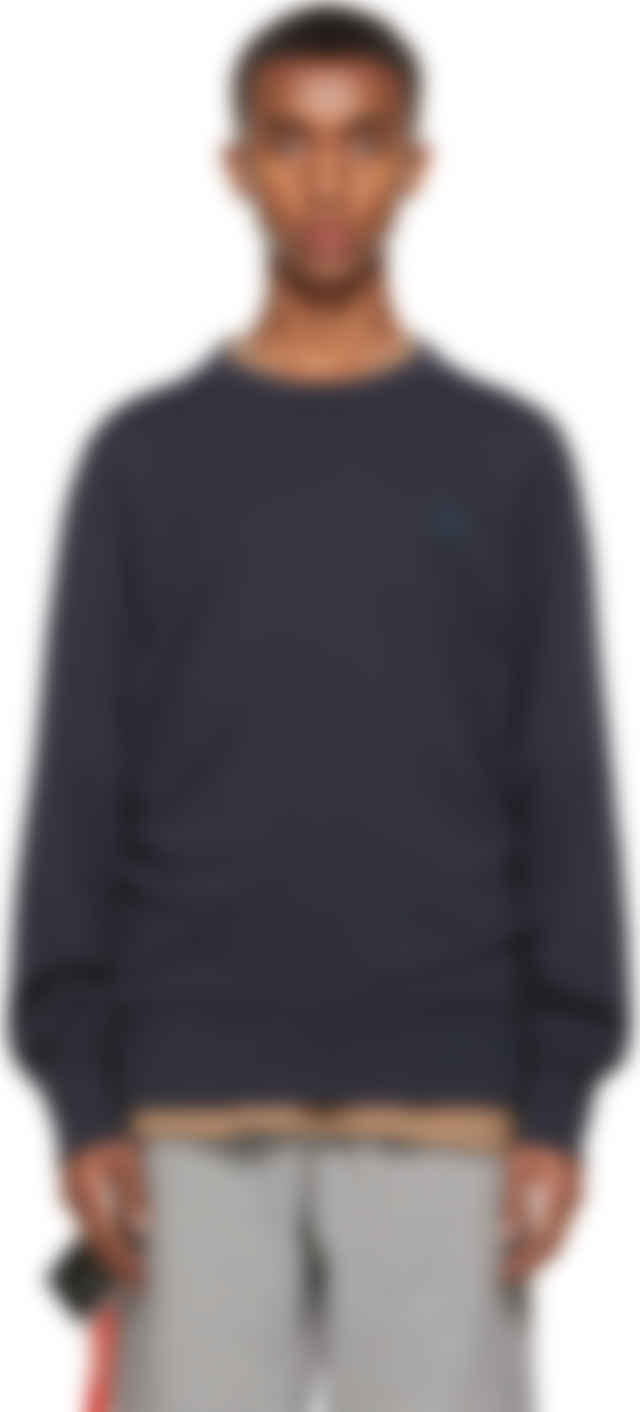 navy crewneck