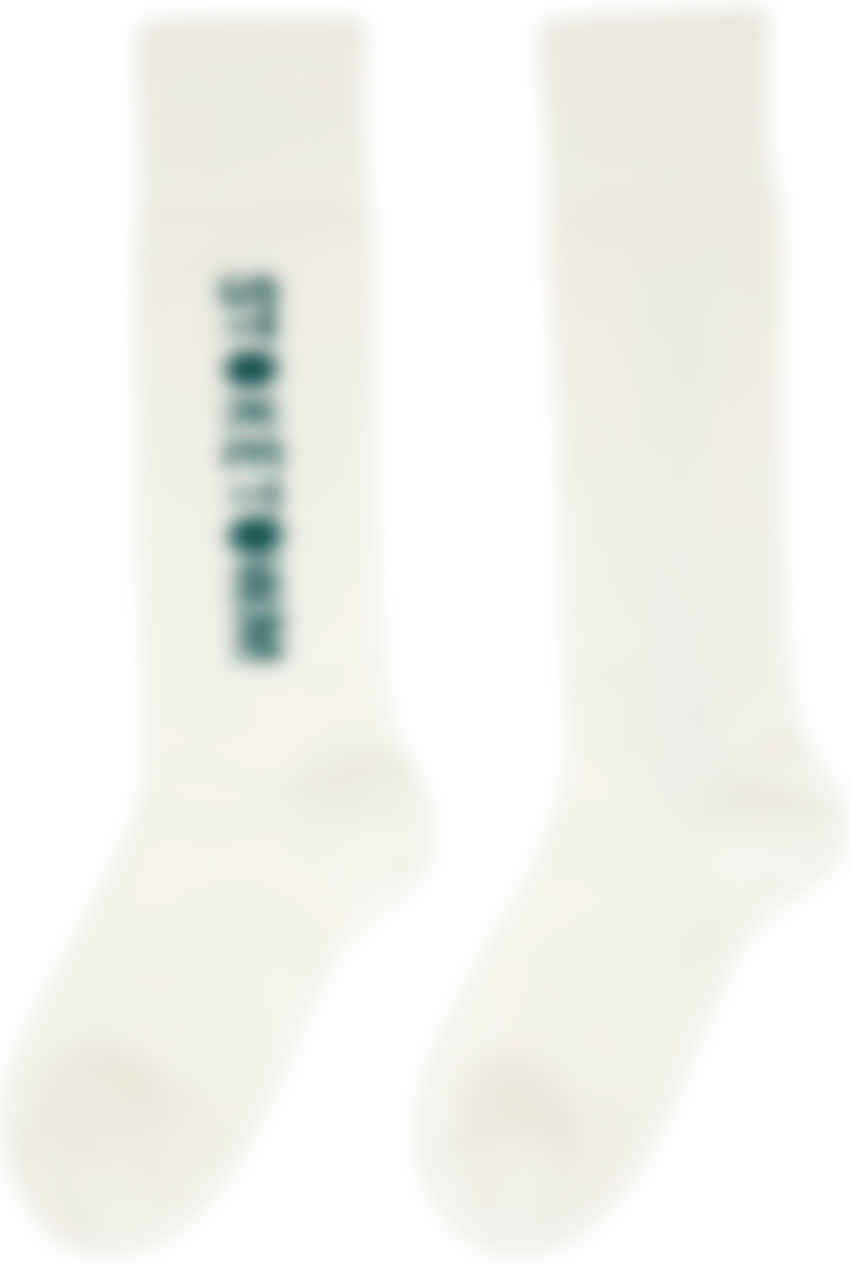 off white green socks