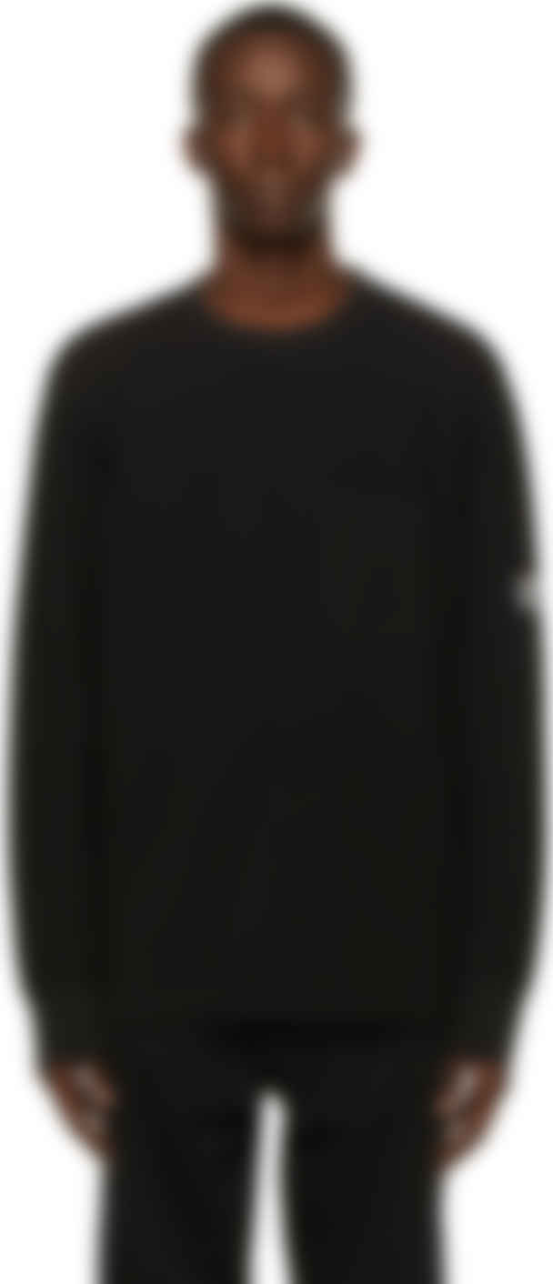 black waffle knit shirt
