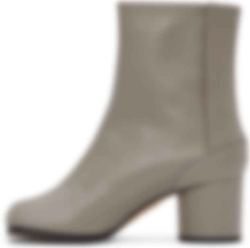 grey mid heel boots