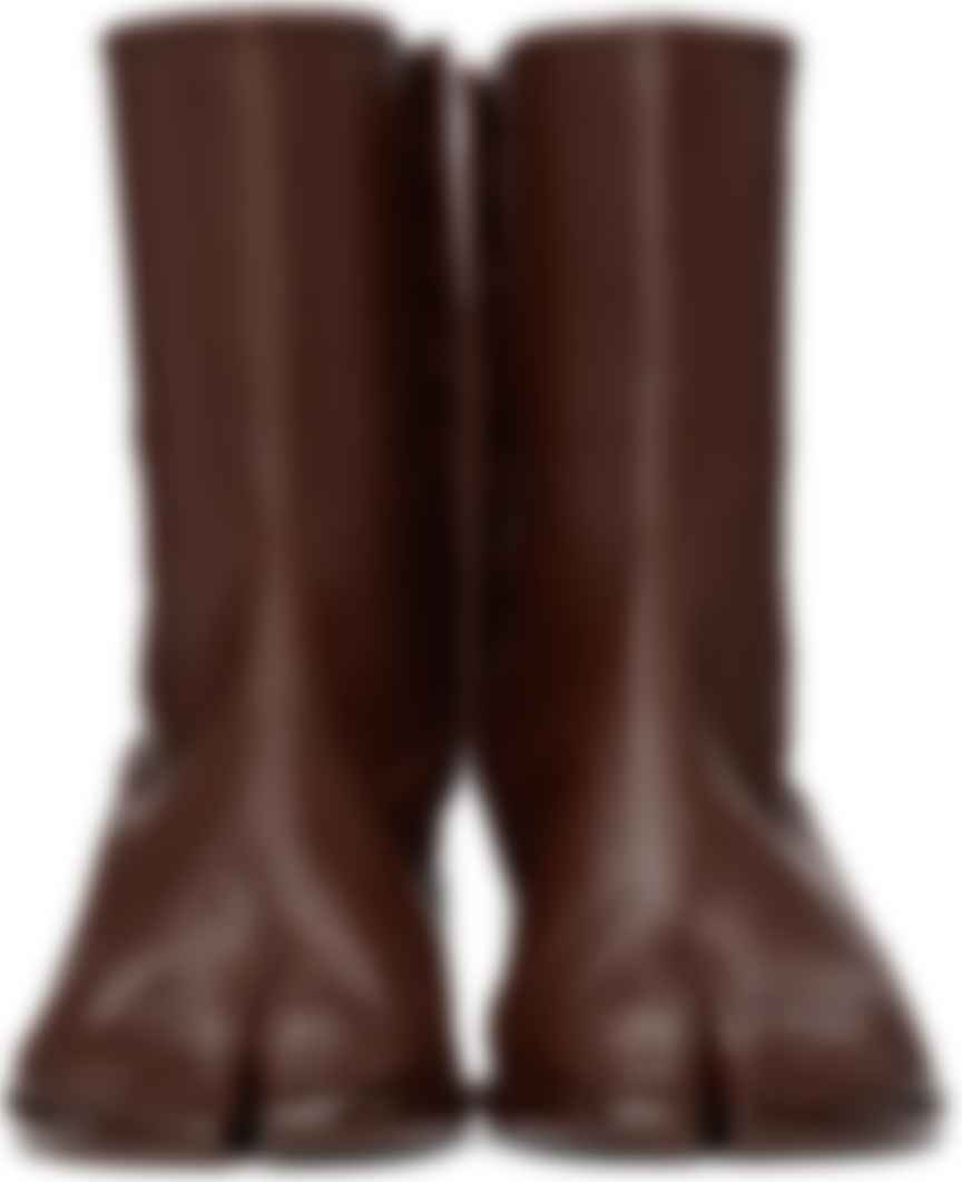 brown mid heel boots
