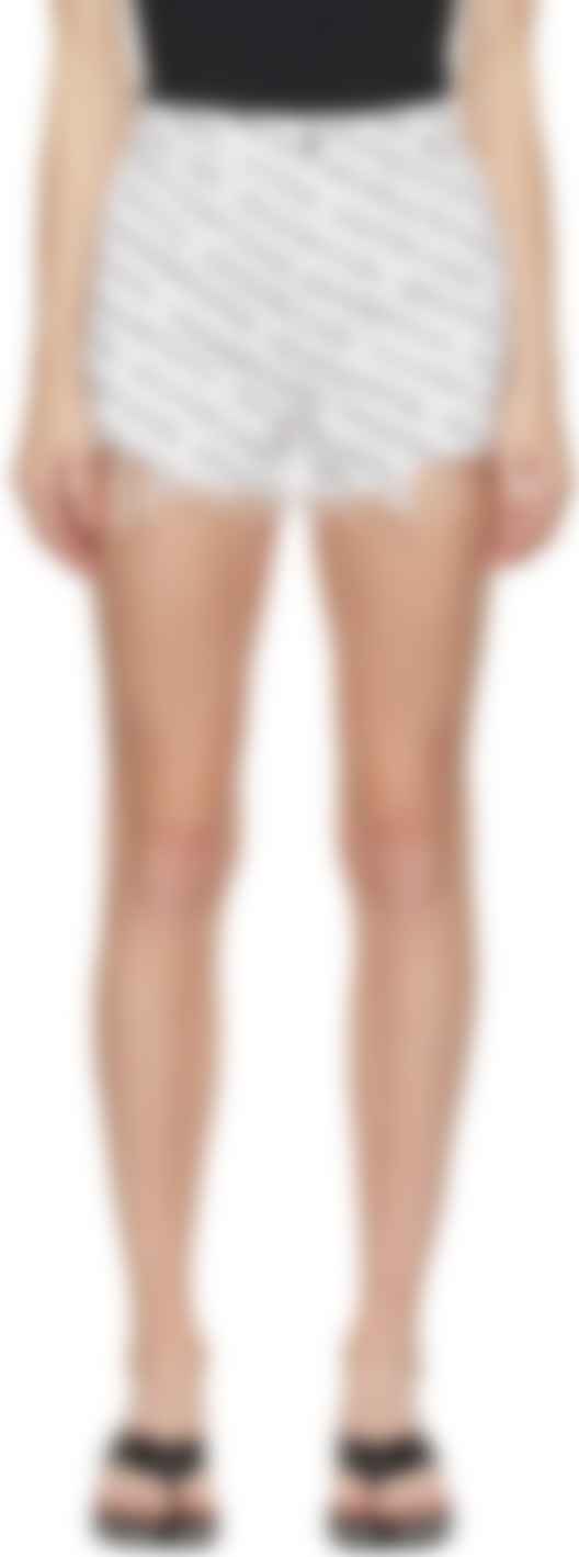 White Denim Bite Logo Shorts White Denim Bite Logo Shorts