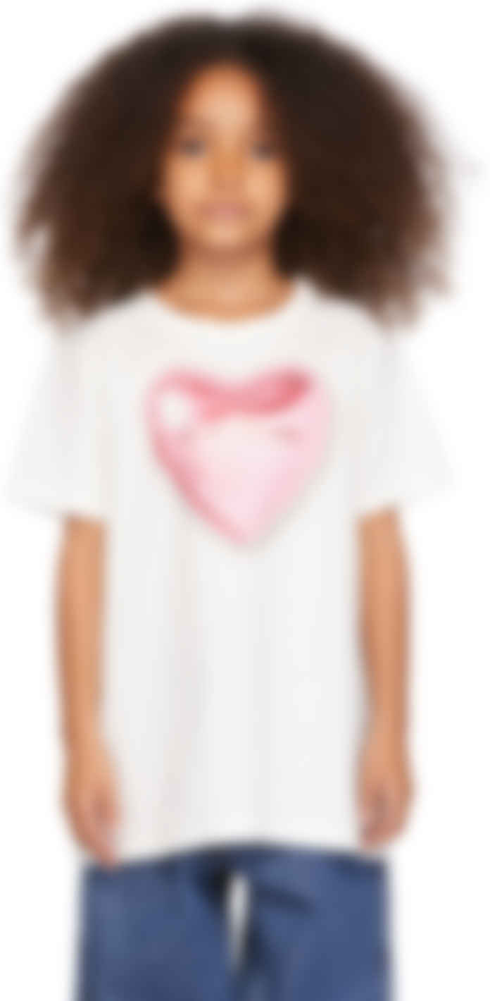 Kids Off White Heart T Shirt By Marc Jacobs On Sale