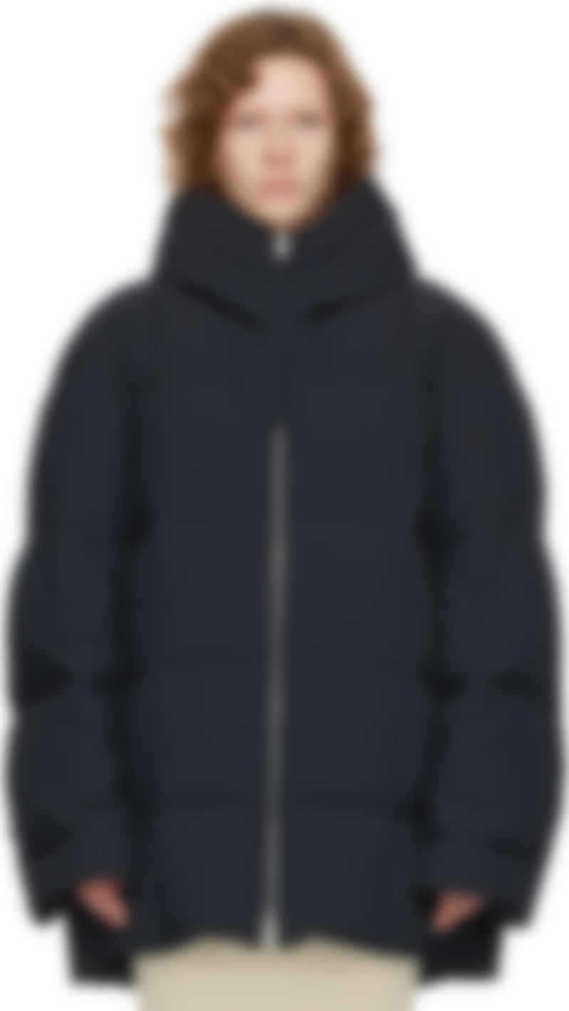 Jil Sander ネイビー ダウン ジャケット Ssense 日本