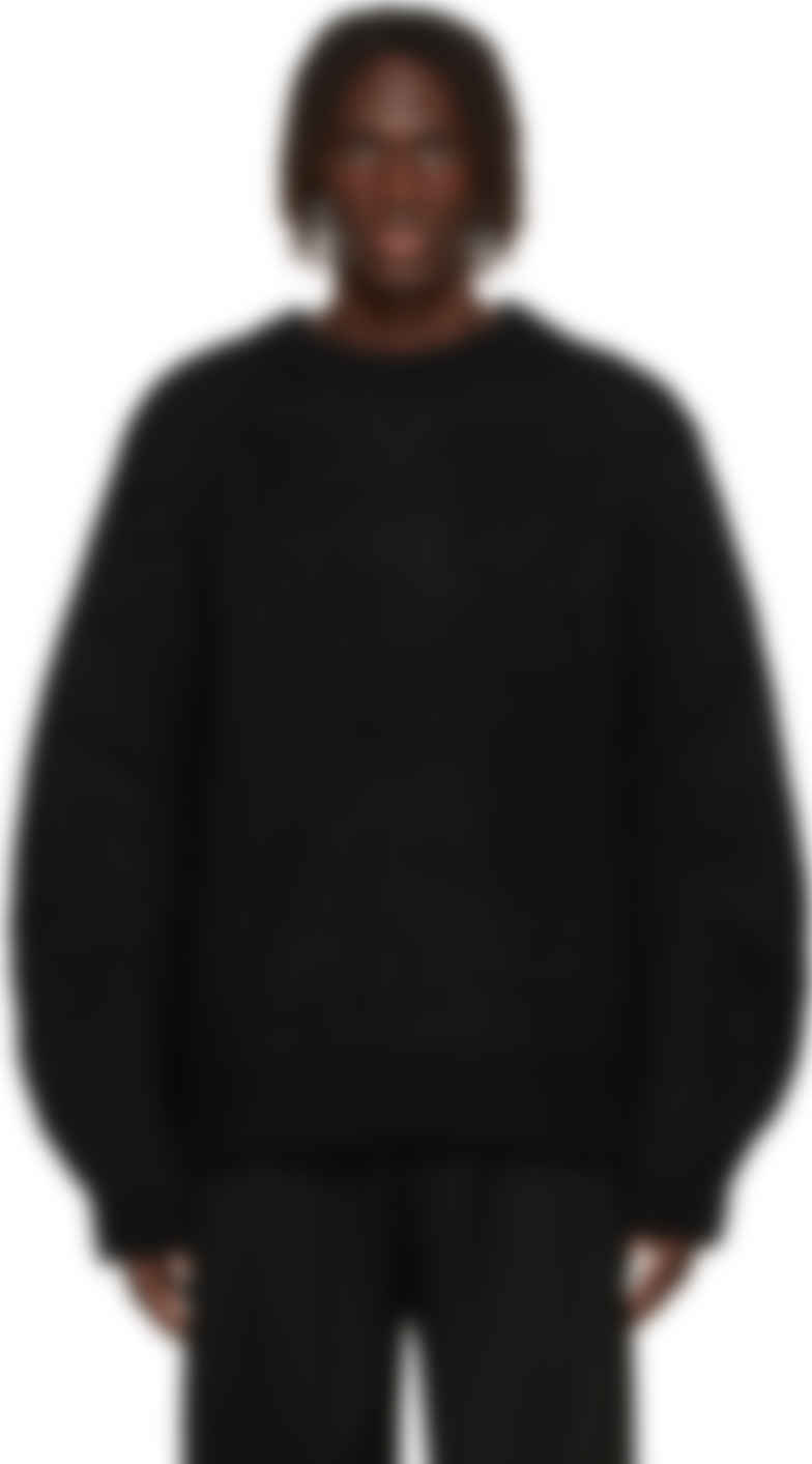 black chunky sweater