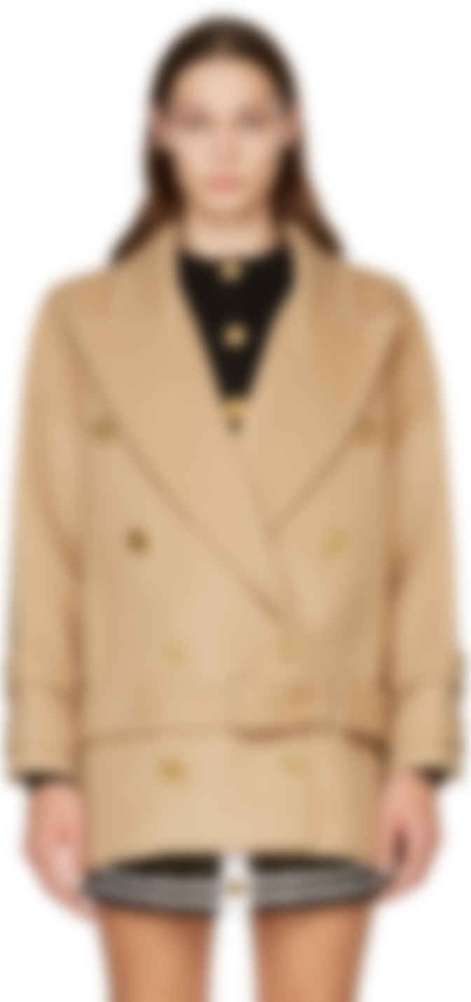 tan pea coat