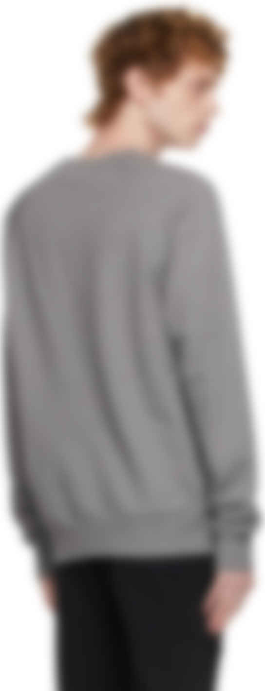 Grey French Terry Logo Sweatshirt by Balmain on Sale