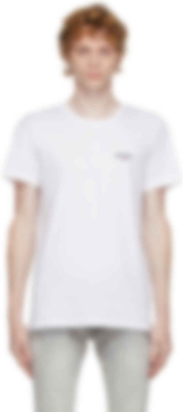 White Flocked Logo T-Shirt