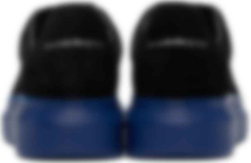 SSENSE Exclusive Black & Blue Suede Oversized Sneakers by Alexander McQueen