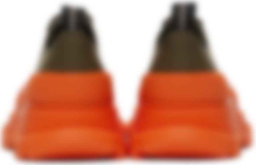 SSENSE Exclusive Green & Orange Tread Slick Low Sneakers by 