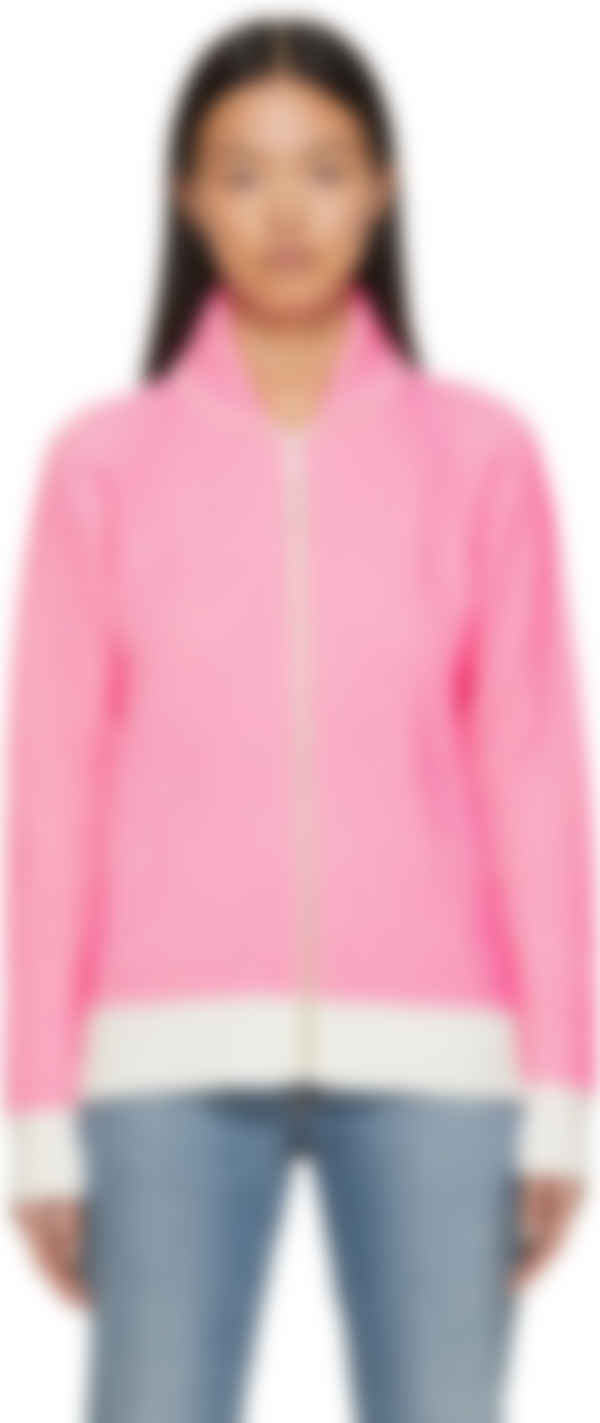 pink zip up sweater