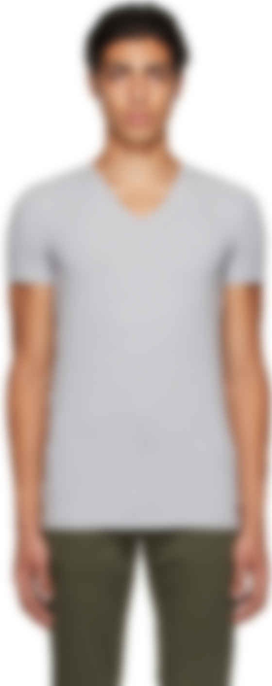 Ermenegildo Zegna グレー V ネック T シャツ Ssense 日本