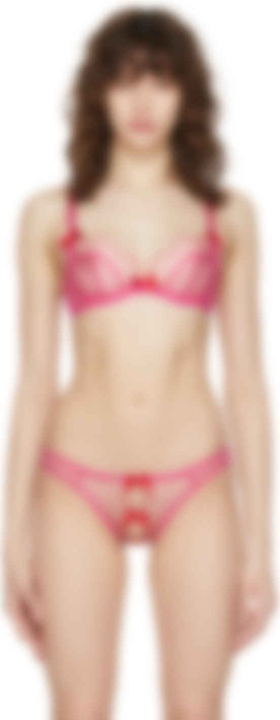 sponsor Mappe bacon Pink & Red Lorna Bra by Agent Provocateur on Sale