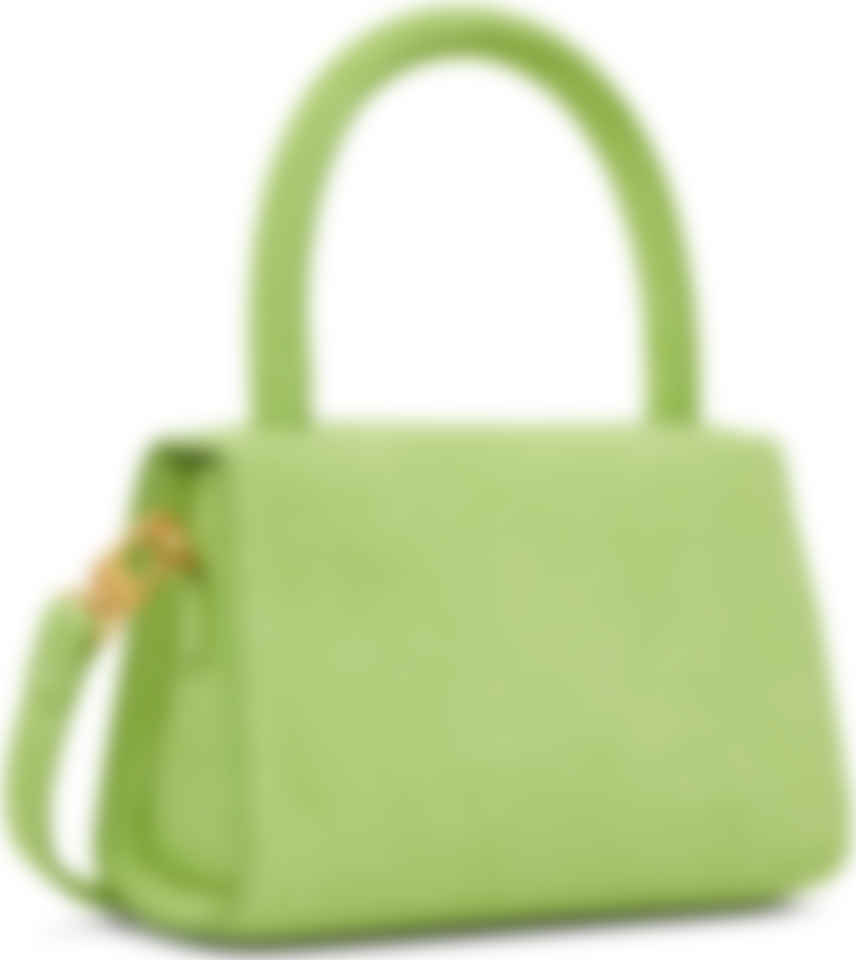 green suede bag