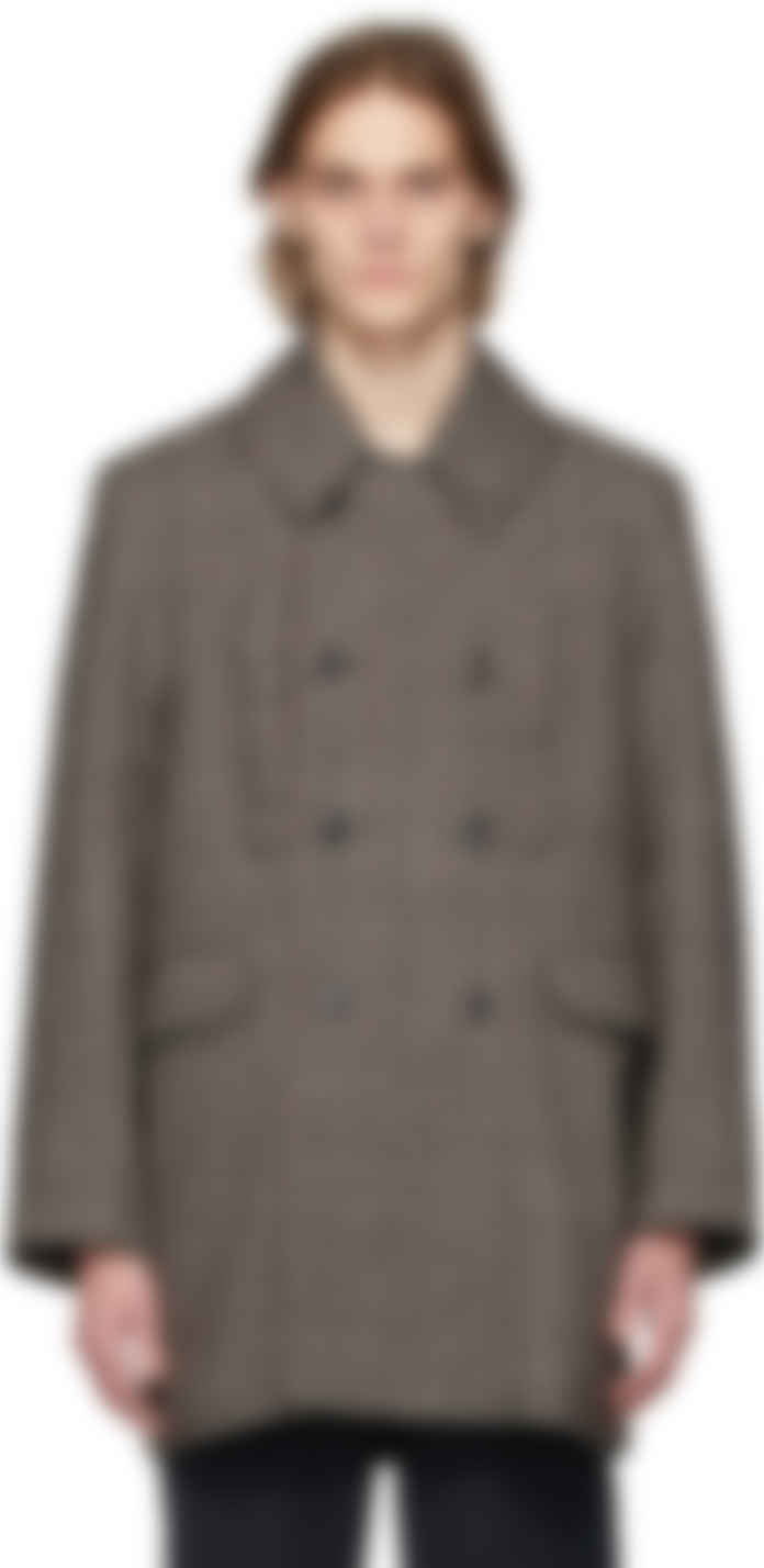 grey wool pea coat