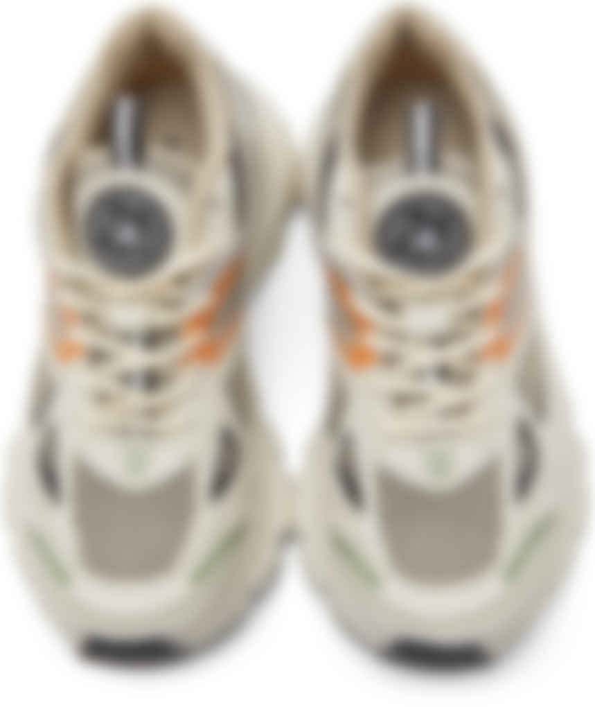 Off-White \u0026 Khaki Marathon Runner Sneakers by Axel Arigato on Sale