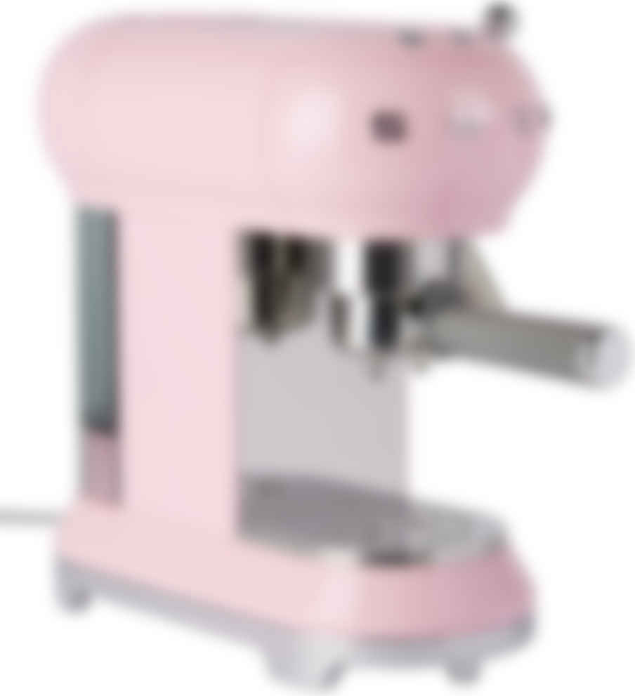 Pink RetroStyle Espresso Manual Coffee Machine by SMEG SSENSE