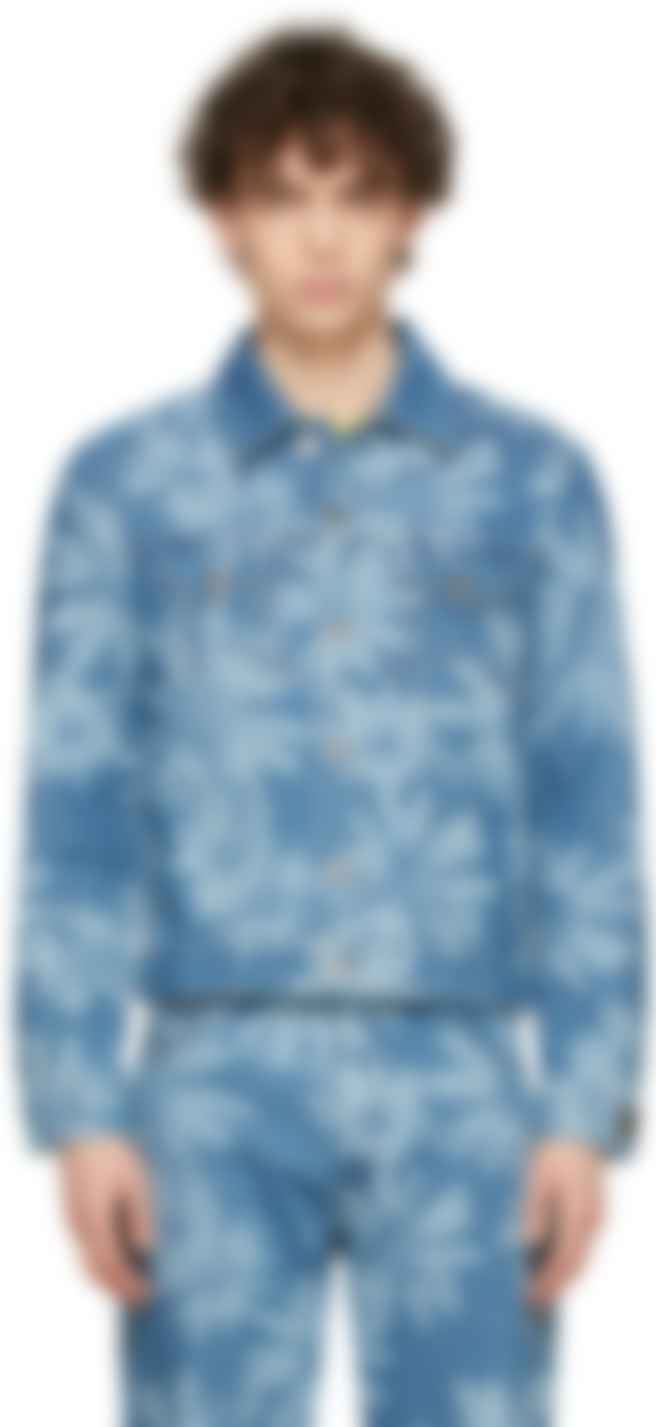 Blue Heaven by Marc Jacobs Denim Laser Floral Jacket