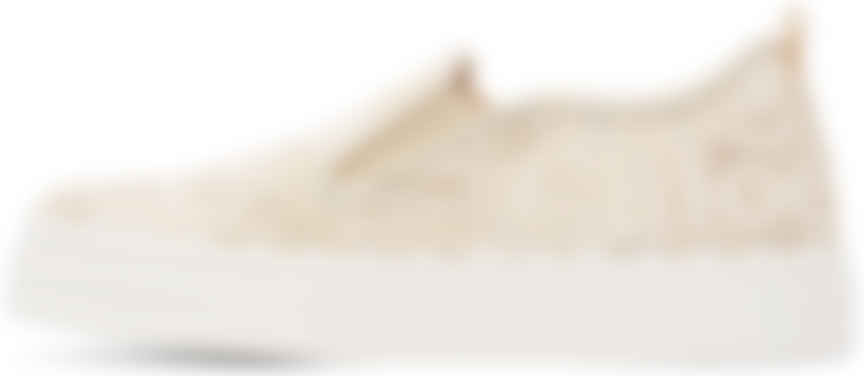 Chloé: Beige Lace Lauren Slip-On Sneakers | SSENSE