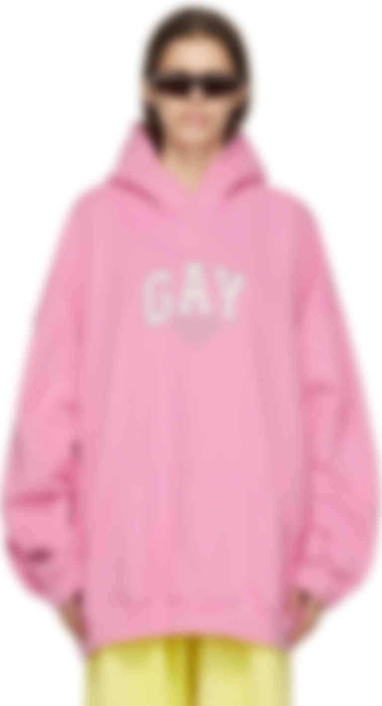 balenciaga pink sweatshirt