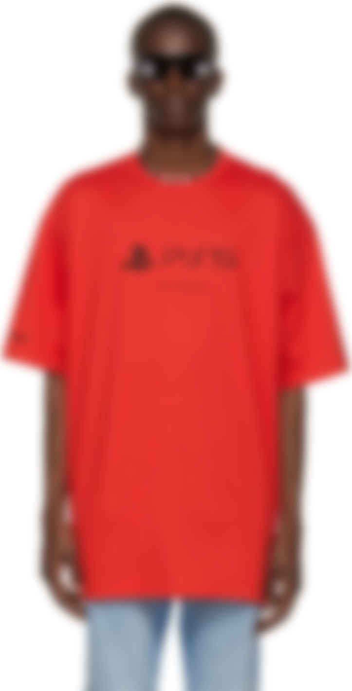 balenciaga shirt red