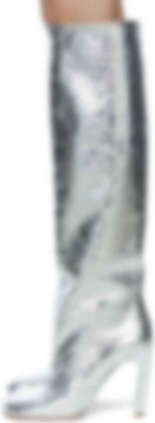 tall silver boots