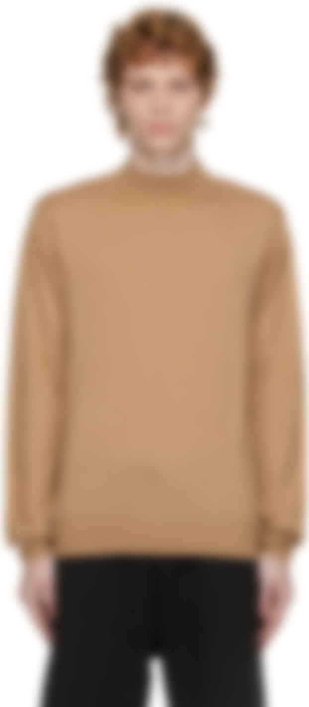 tan mock neck