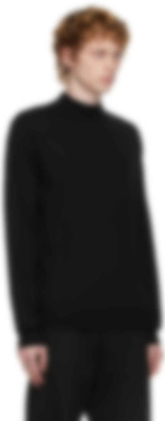 mock neck black sweater