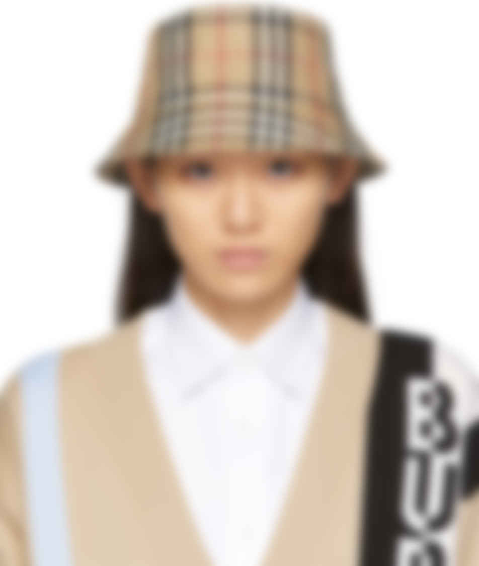 burberry check bucket hat