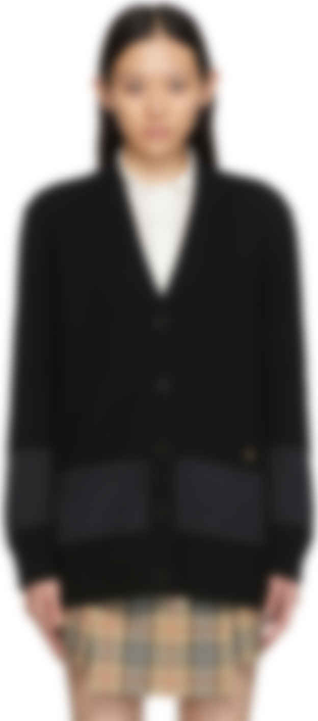 burberry cardigan black