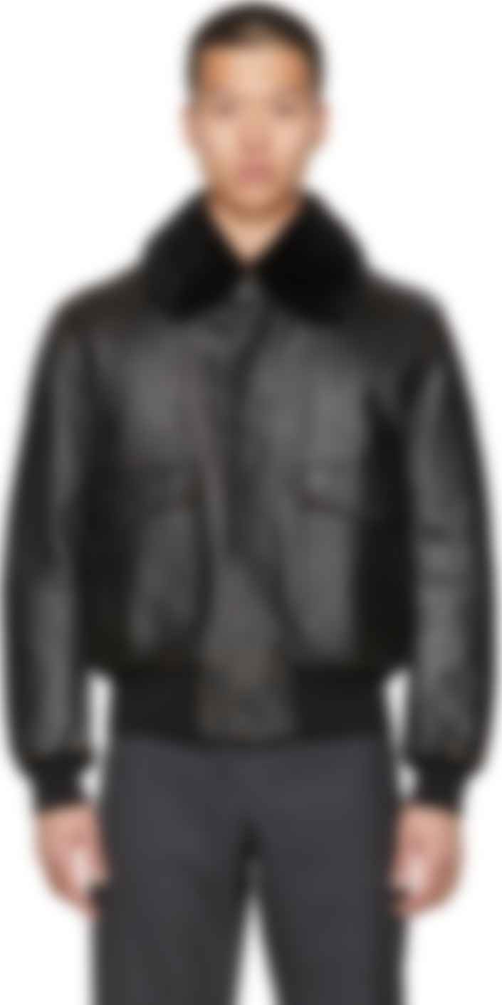 burberry black leather jacket