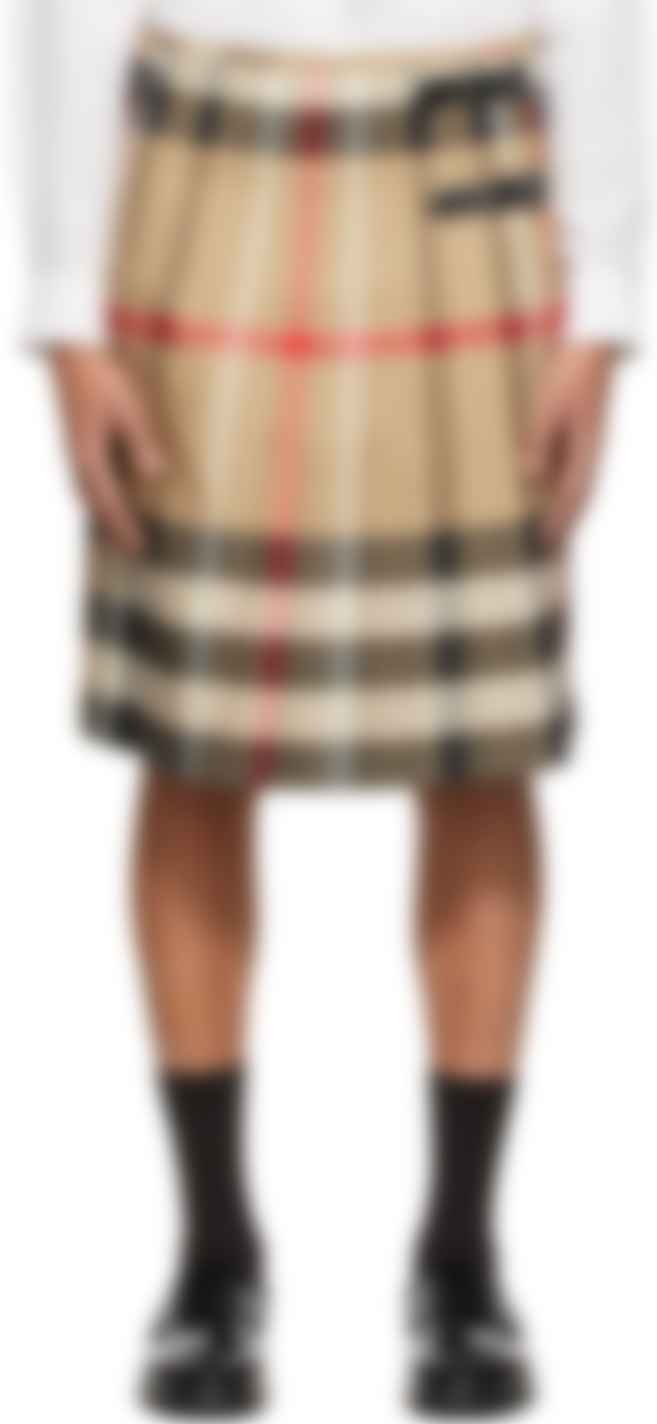 burberry pleated skirt
