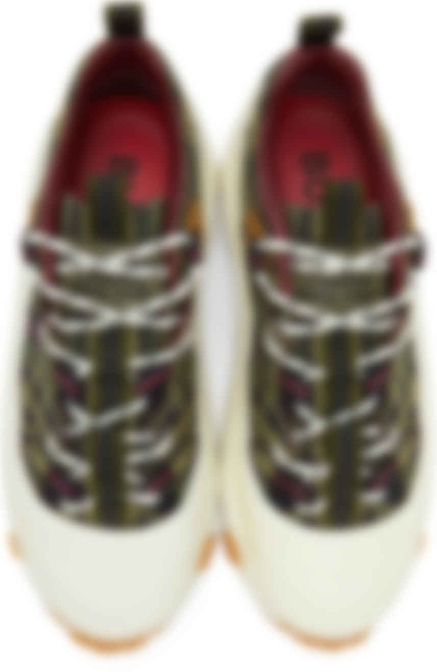 Burberry グリーン バーガンディ チェック Arthur スニーカー Ssense 日本