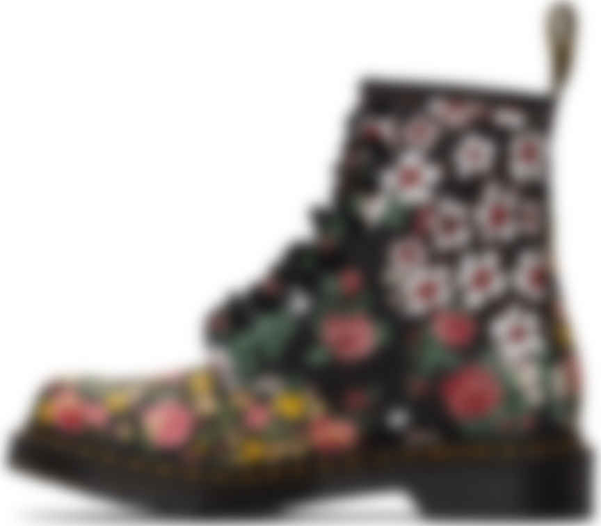 doc martens fleuries noires