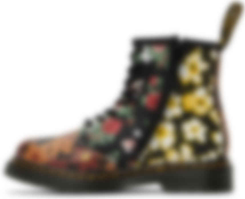 Baby Black Multicolor 1460 Floral Boots By Dr Martens Ssense