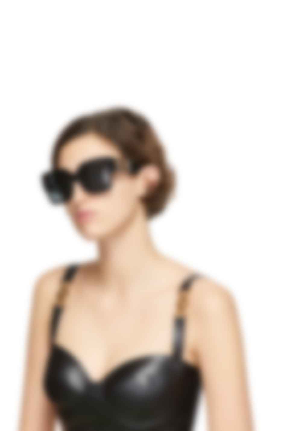 black greca squared sunglasses