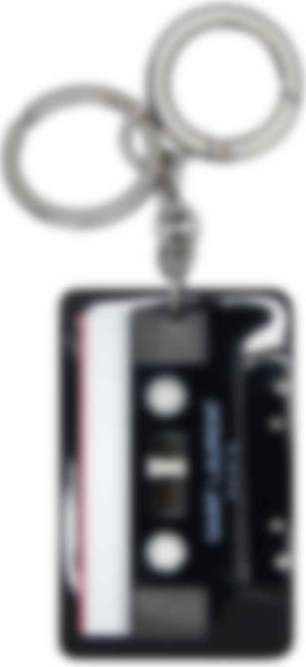 Black Cassette Tape Keychain