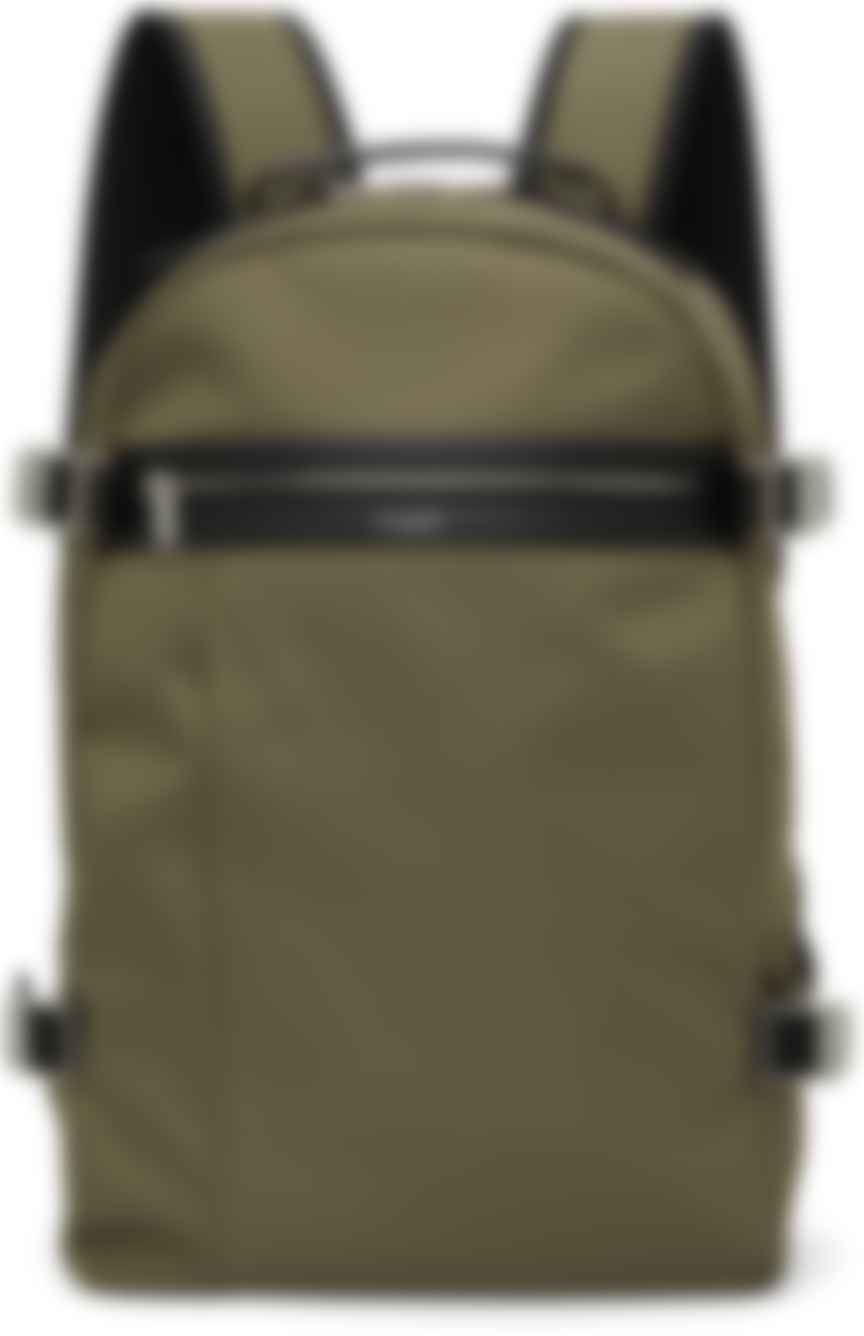 khaki backpack