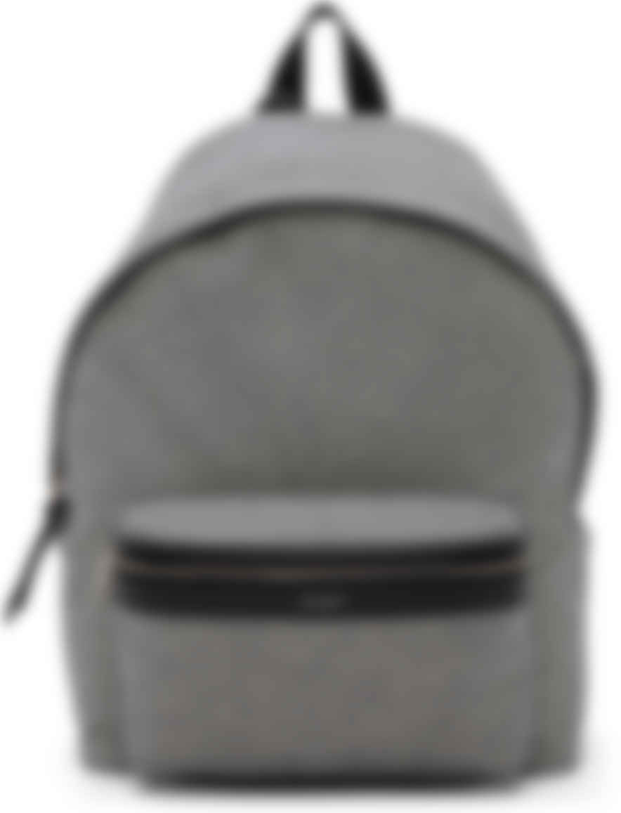 white nylon backpack