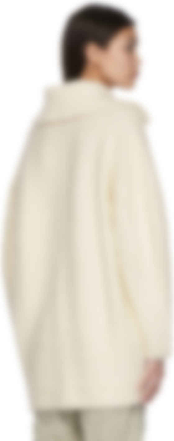 white boucle cardigan