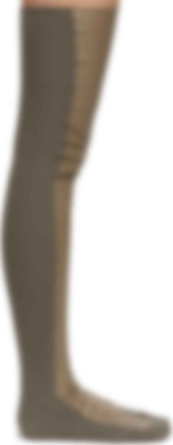 brown thigh high socks
