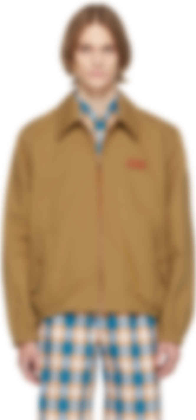 リバーシブル カーキ GG ジャケット