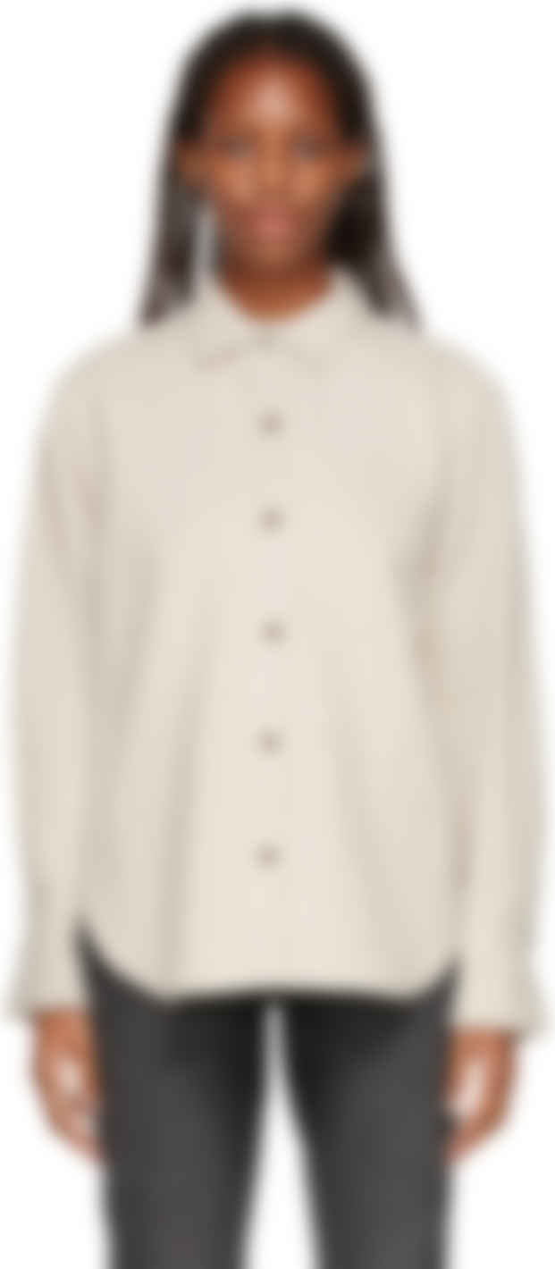 White oversized shirt jacket Clearance
