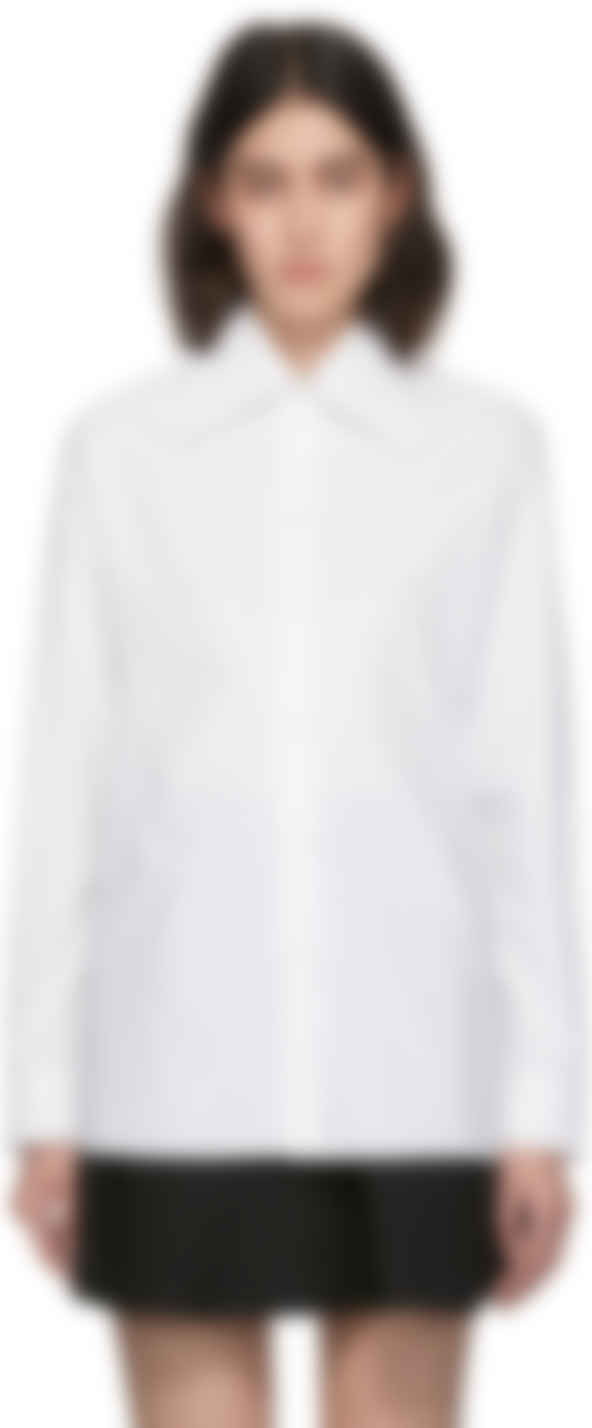 Valentino - White Detachable Collar Poplin Shirt
