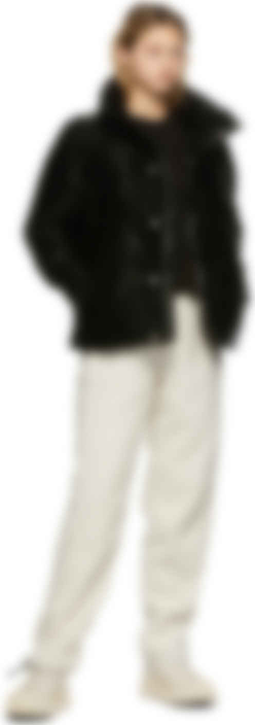 black boxy puffer jacket