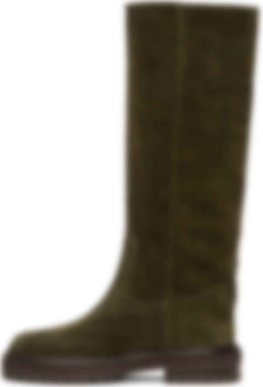 green tall boots