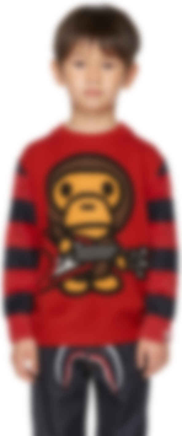 Enfant Pull Milo Baby Rock Rouge Par Bape Ssense France